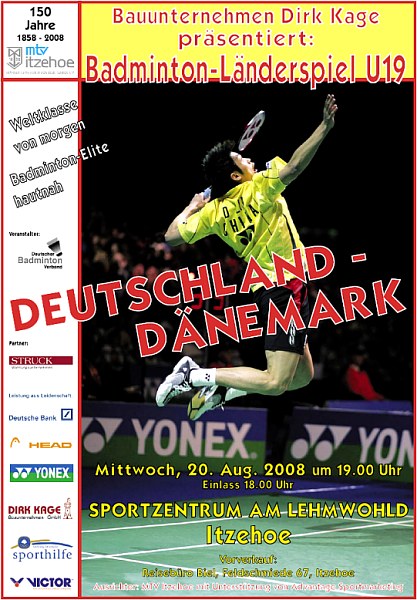 Badminton-Länderspiel U 19 Deutschland - Dänemark in Itzehoe