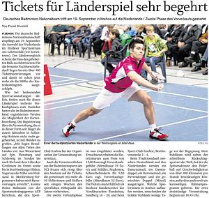 Norddeutsche Rundschau am 22.08.2008, Zur Vergrößerung des Zeitungsartikels bitte anklicken!