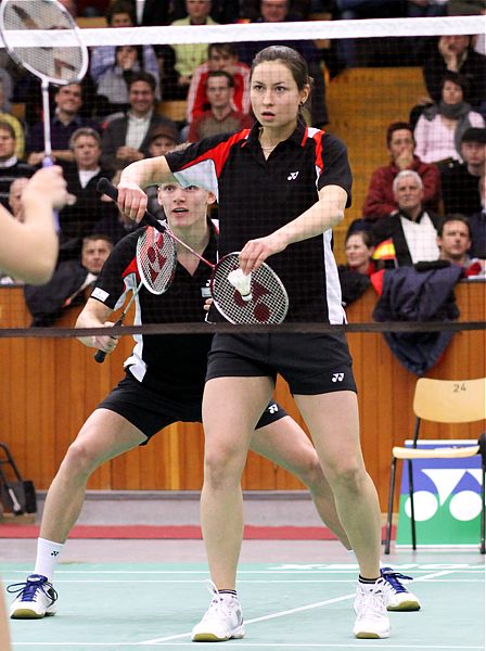 Badminton-Länderspiel Deutschland - Spanien am 26.01.2010 in Augsburg, © Fotos von Frank Kossiski