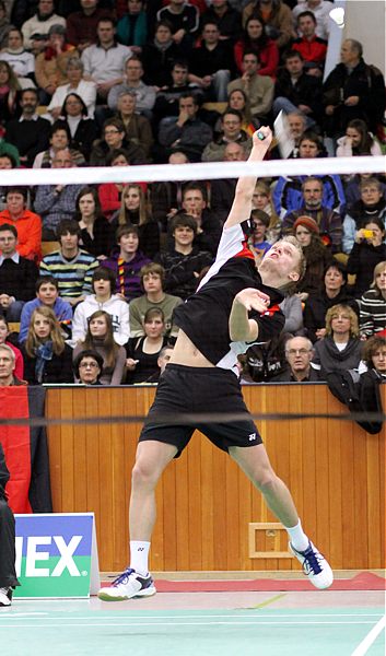 Badminton-Länderspiel Deutschland - Spanien am 26.01.2010 in Augsburg, © Fotos von Frank Kossiski
